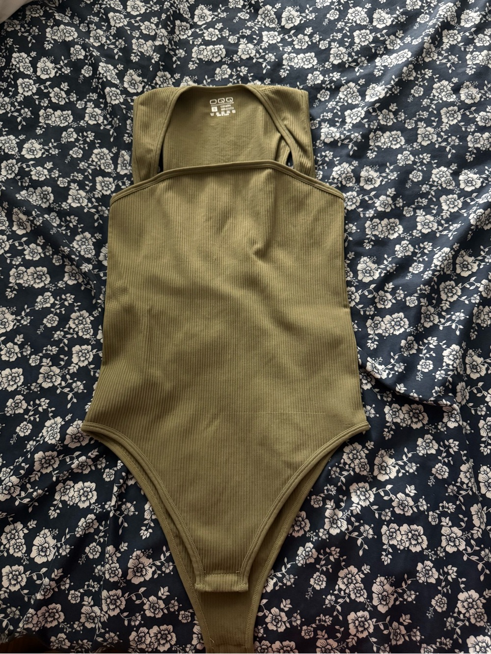 Olive Ribbed women’s One-Piece bodysuit